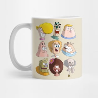 HUMAN Spongebob characters Mug